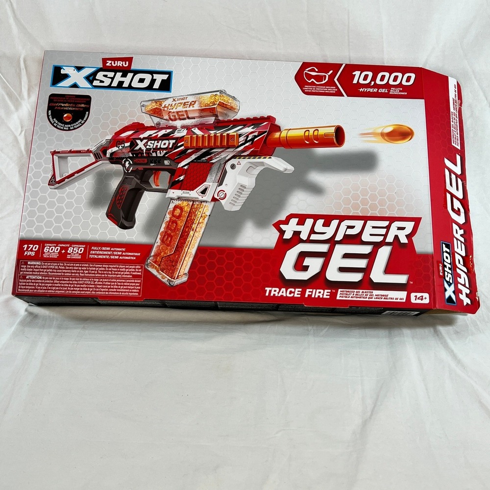 ZURU XSHOT Hyper Gel Trace‎ Fire Gel Blaster No Goggles Charger